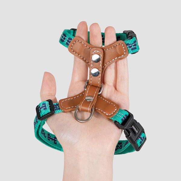 Bobo Series - Reflective Leather Cat Harness & Leash