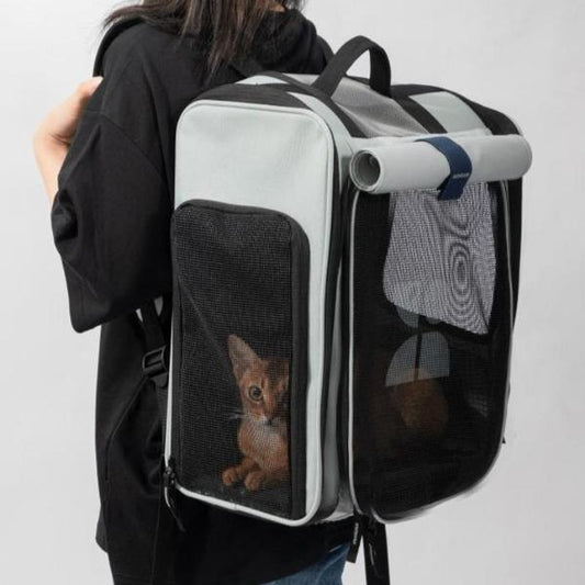 Expandable Pet Carrier Backpack & Pet Tent 2-in-One