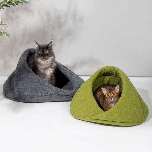 Polar Fleece Semi-enclosed Pet Nest