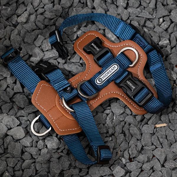 BoBo Series - I Shape Dog Leather Harness