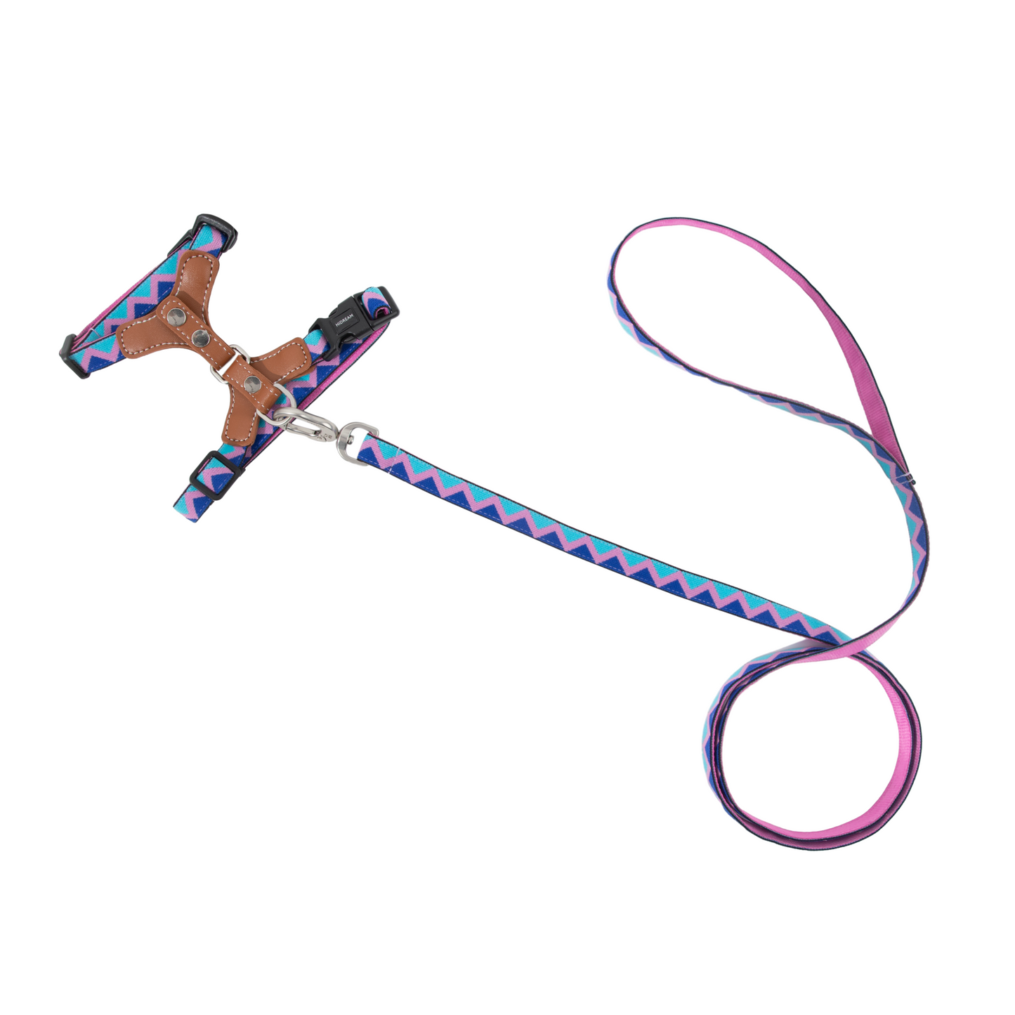 Rainbow Series - Leather Cat Harness & Leash