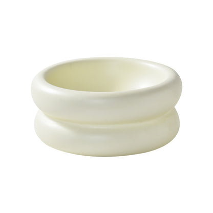 Donut Ceramic Pet Bowl  (Single layer / Double layer)