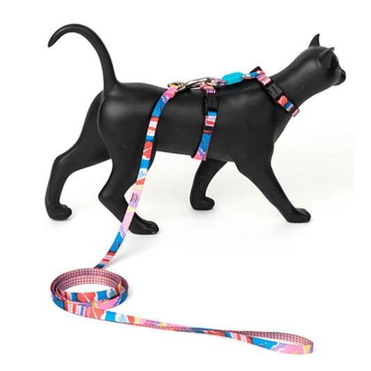 Colorful Series - I Shape Cat Harness & Leash