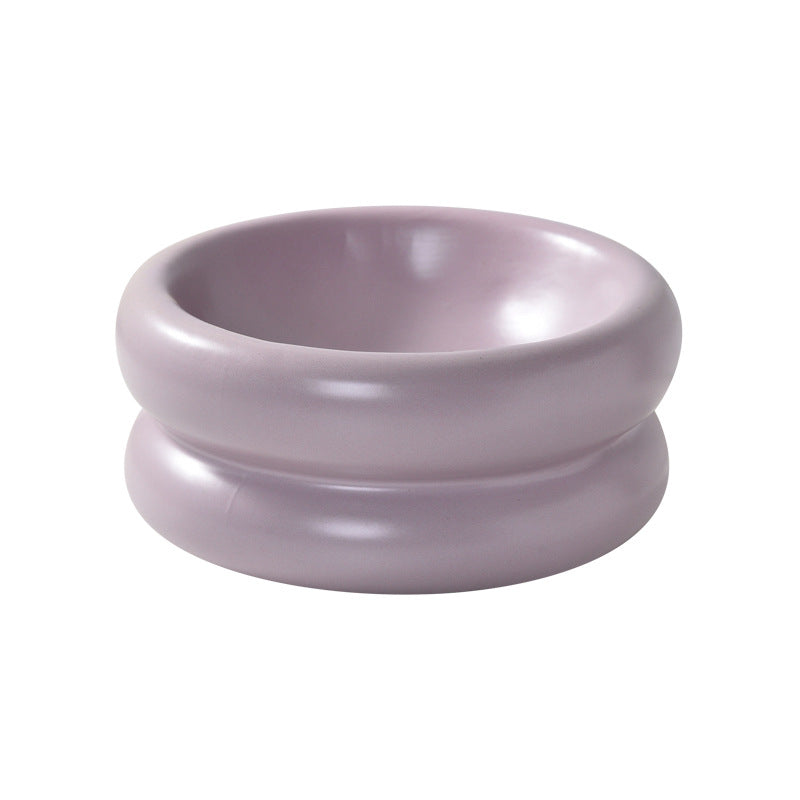 Donut Ceramic Pet Bowl  (Single layer / Double layer)